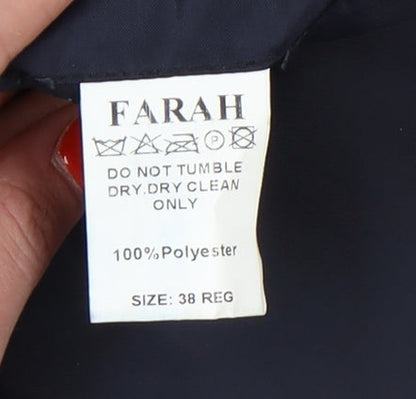 Farah Men's Blue Regular Blazer, Size 38R