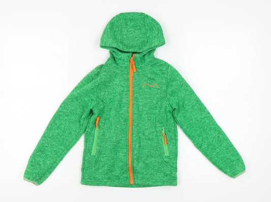 Comptoir Des Montagnes Boys Green Hooded Jacket, 10 Years