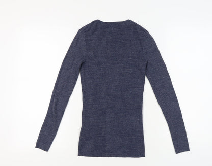 FatFace Women's Blue Crew Neck Pullover Jumper Size 8