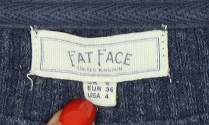 FatFace Women's Blue Crew Neck Pullover Jumper Size 8