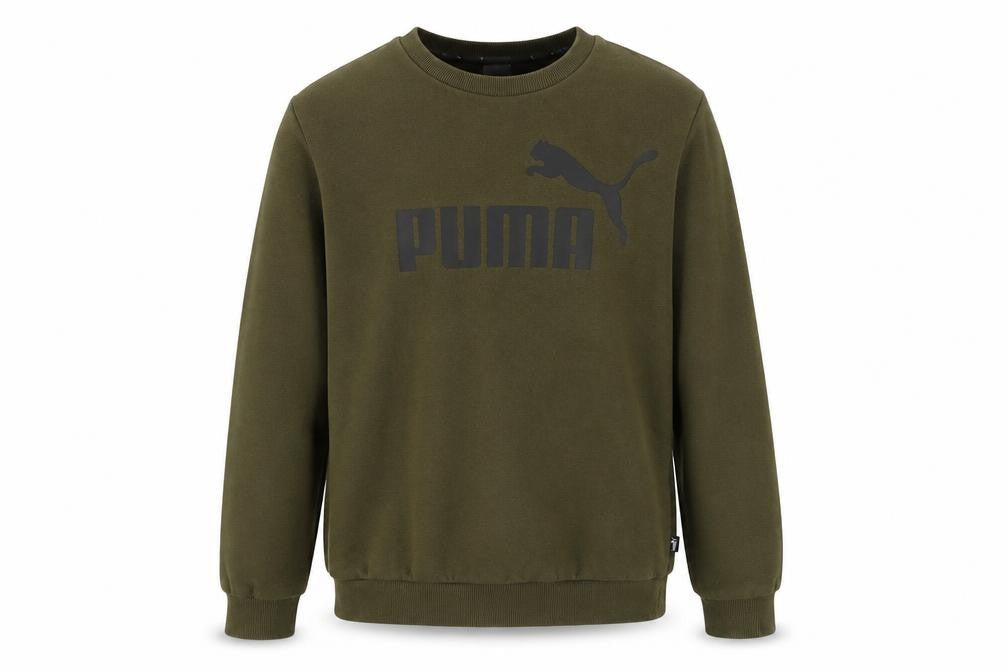 Puma Boys Green Pullover Sweatshirt Size L Crew Neck