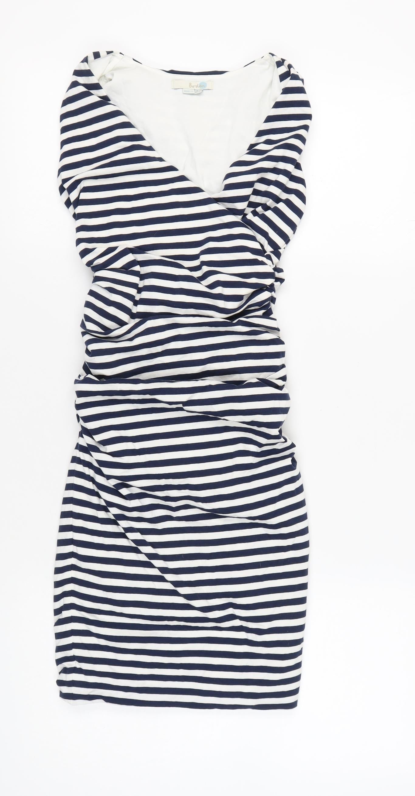 Boden Women's Multicoloured Striped Bodycon Dress Size 6