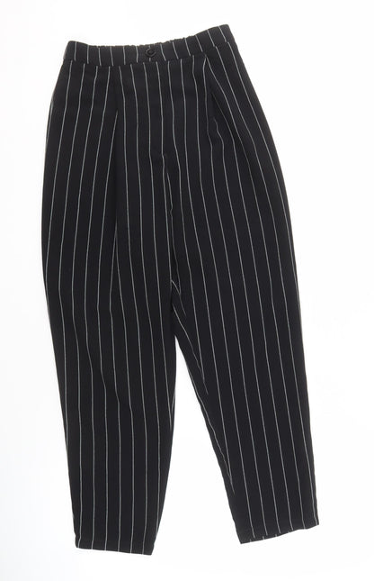 Divided Women's Black Striped Trousers Size 8