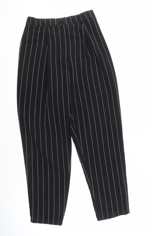 Divided Women's Black Striped Trousers Size 8