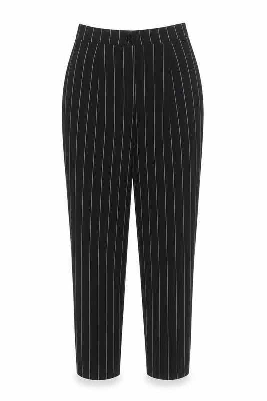 Divided Women's Black Striped Trousers Size 8