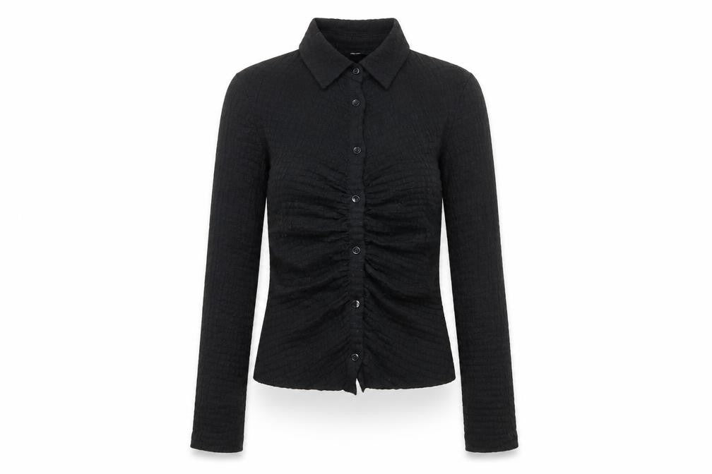 Stradivarius Women's Black Button-Up Shirt Size S