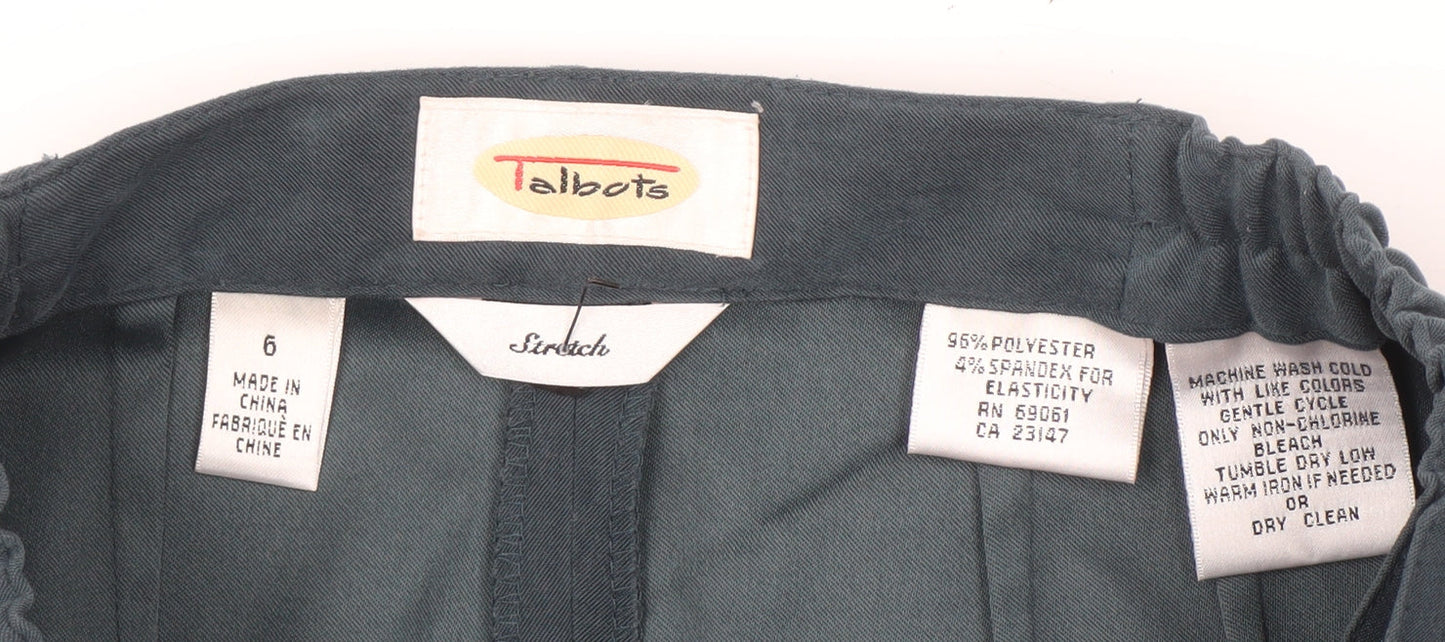 Talbots Women's Blue Stretch Trousers - Size 6
