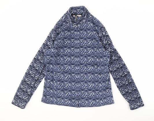 Marks and Spencer Women's Blue Geometric Jacket Size 14