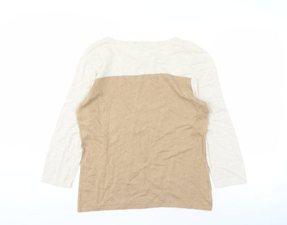 Next Women's Beige Pullover Jumper, Size 14, Boat Neck