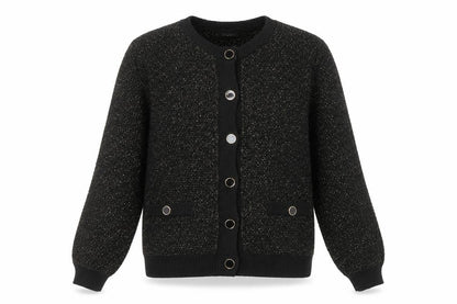 Et Vous Women's Black Cardigan, Size 14, Button Accent