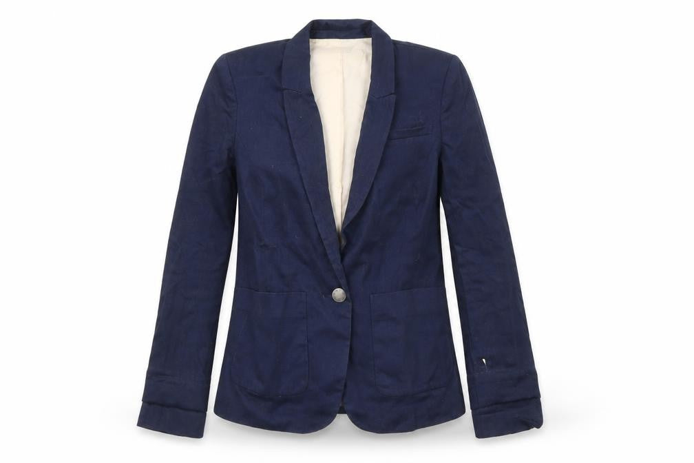 River Island Women's Blue Blazer Size 8 Lined Casual