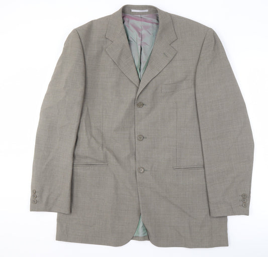 Karl Jackson Men's Grey Blazer, 42 Chest, Regular Fit