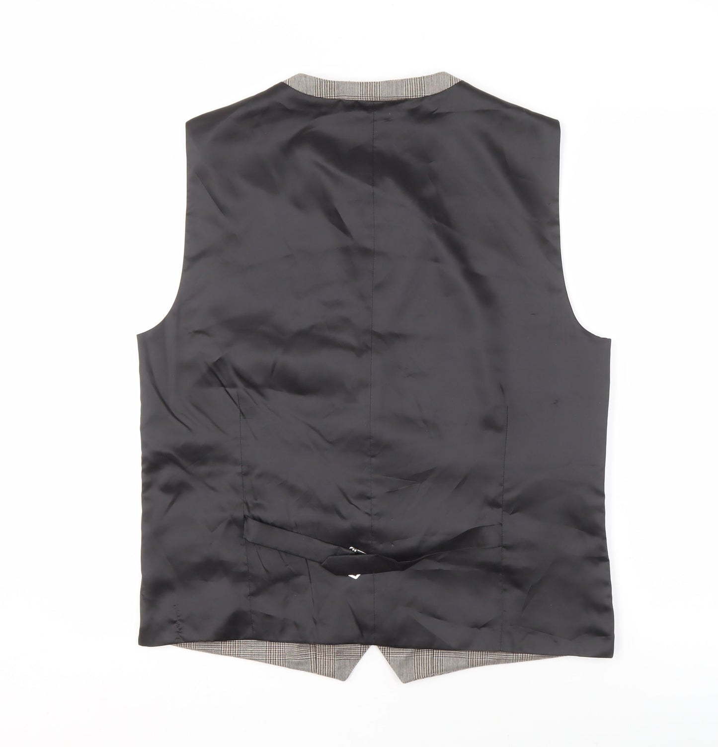 Next Men's Grey Check Waistcoat 42R
