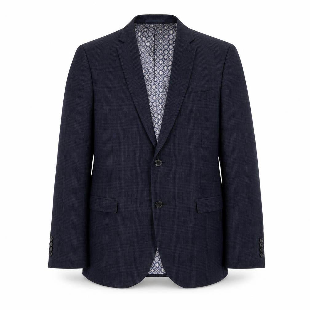 Next Men's Blue Check Slim Fit Blazer 42R