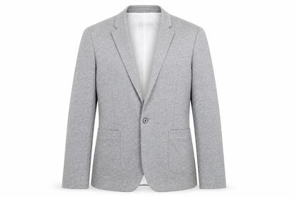 Front view of ASOS Grey Men’s Blazer, Single-Breasted, 38, Notch Lapel