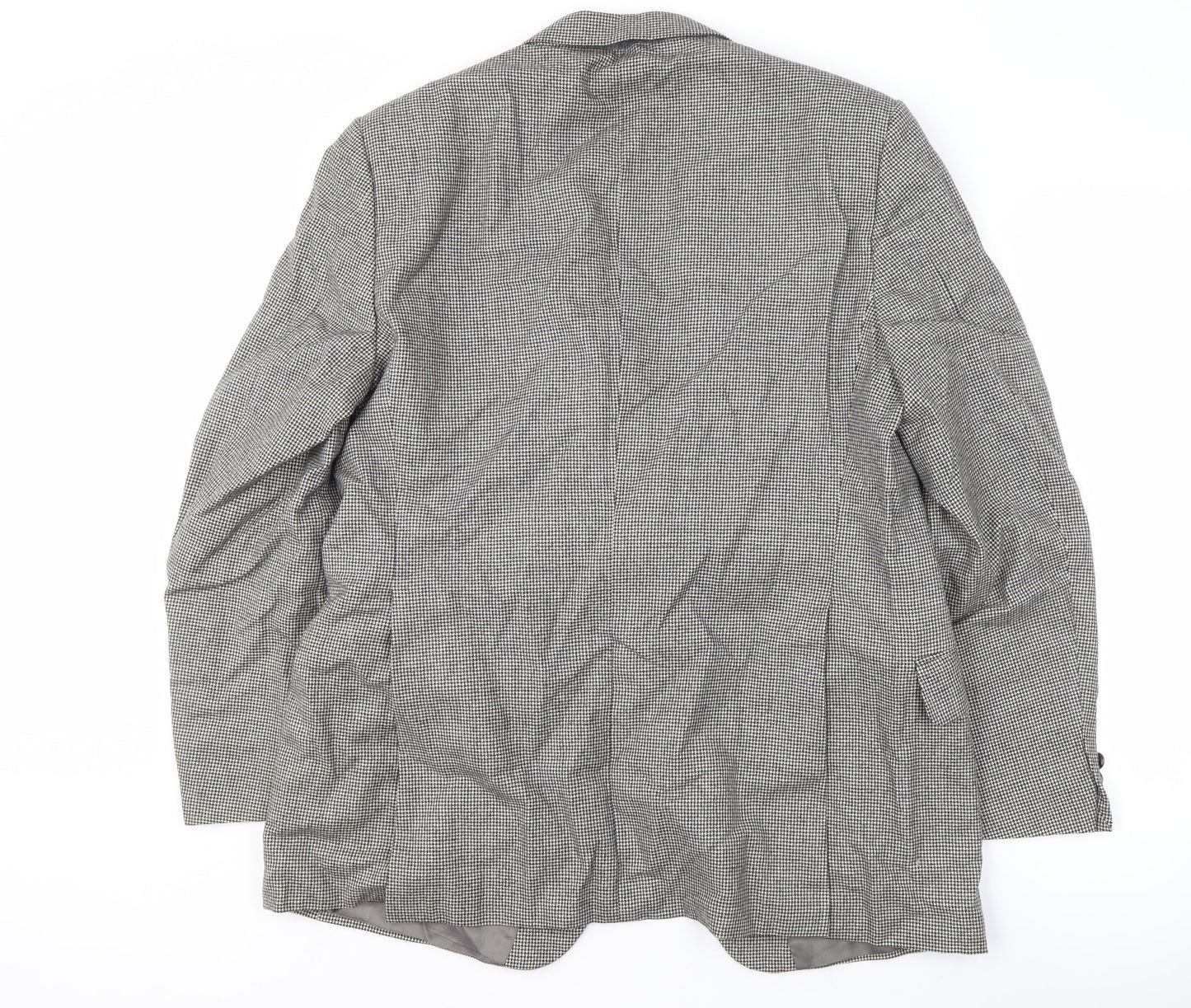St Michael Men's Grey Check Wool Blazer, 42 Regular Fit