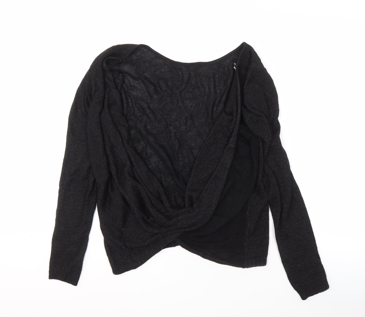 OBJECT Women's Black Wool Pullover Jumper XL