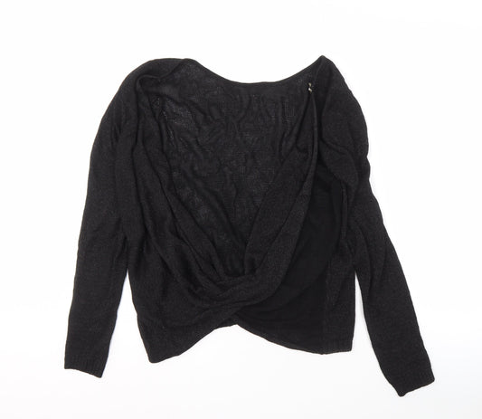 OBJECT Women's Black Wool Pullover Jumper XL