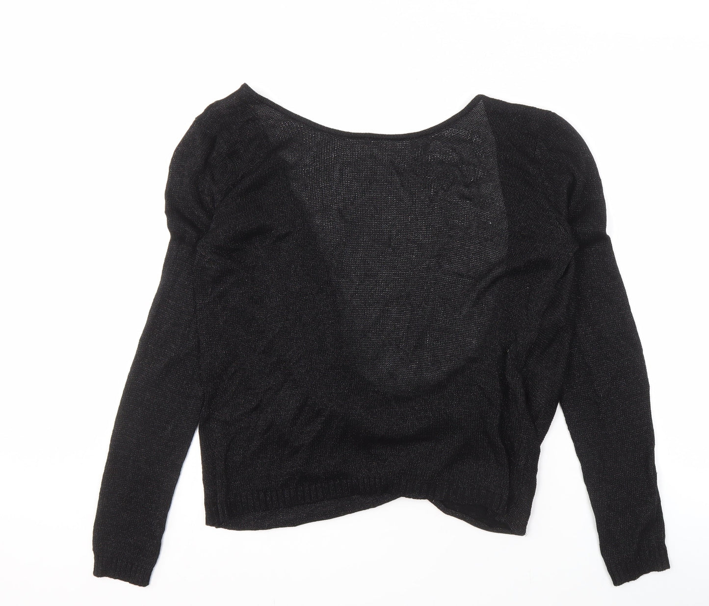 OBJECT Women's Black Wool Pullover Jumper XL
