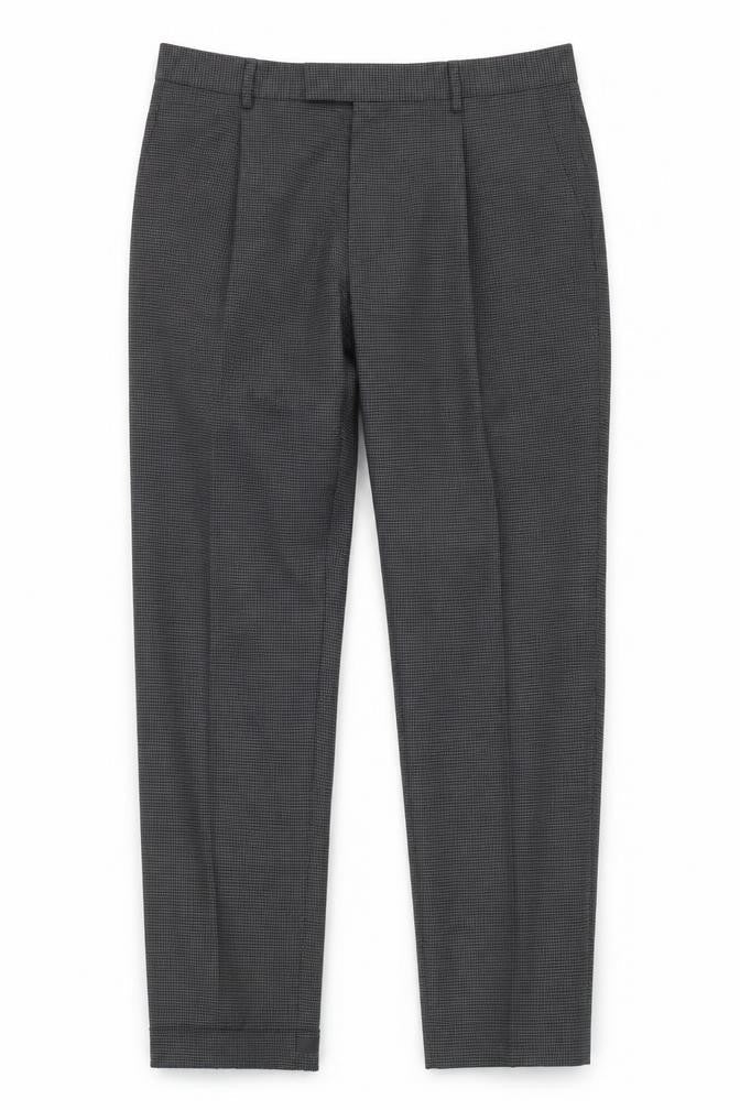 Marks & Spencer Men's Grey Check Trousers, 36 Regular