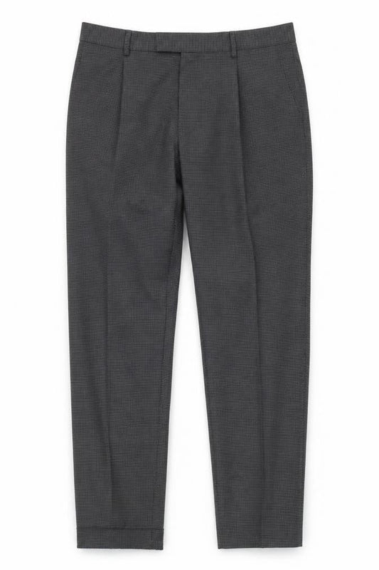 Marks & Spencer Men's Grey Check Trousers, 36 Regular