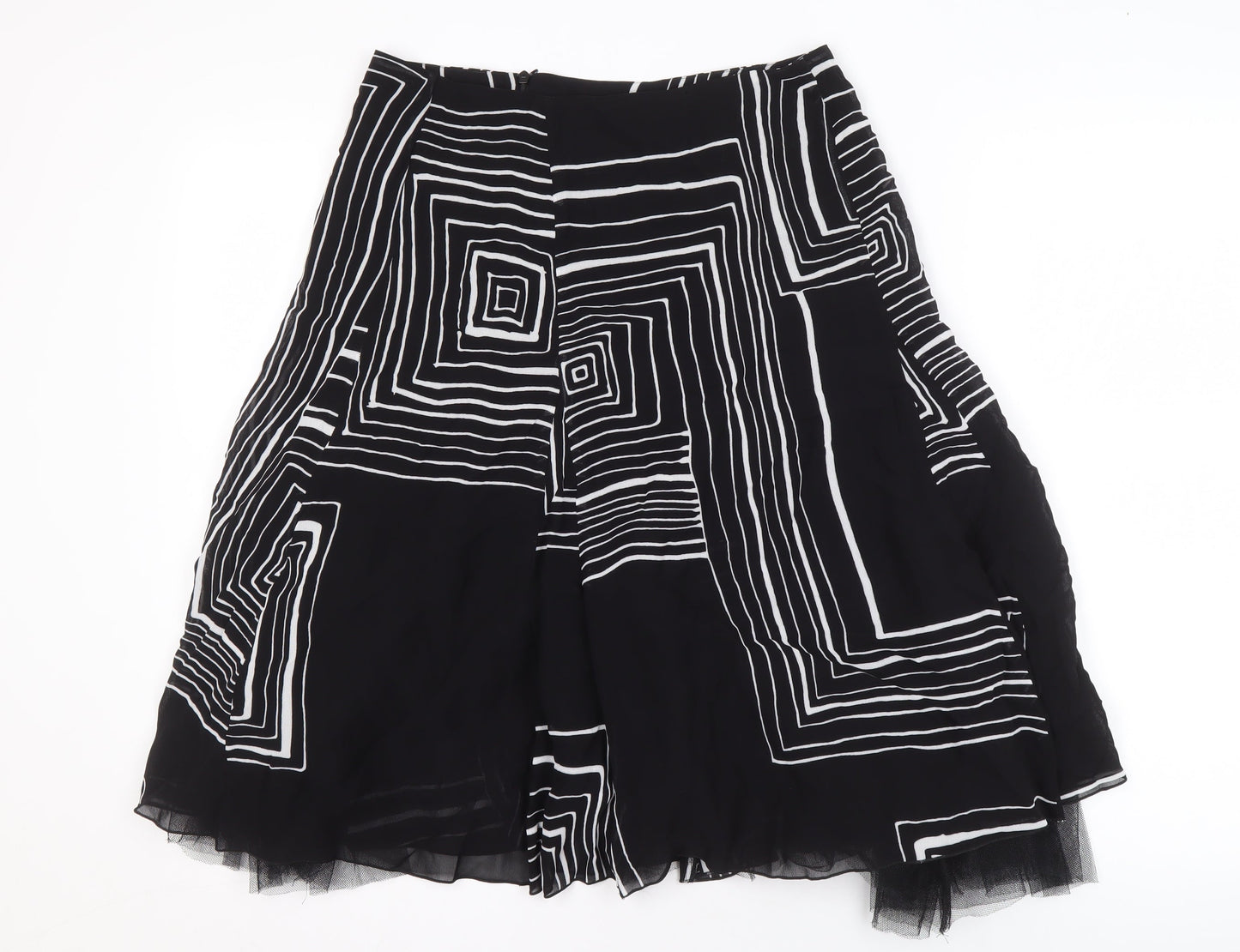 Michel Ambers Women's Black Geometric Skirt Size 10