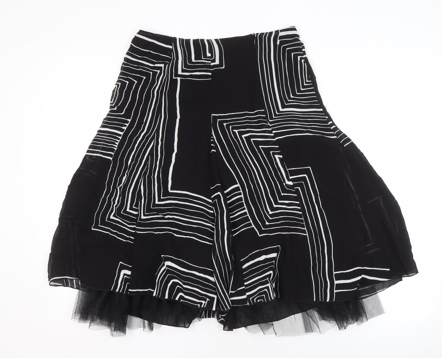 Michel Ambers Women's Black Geometric Skirt Size 10