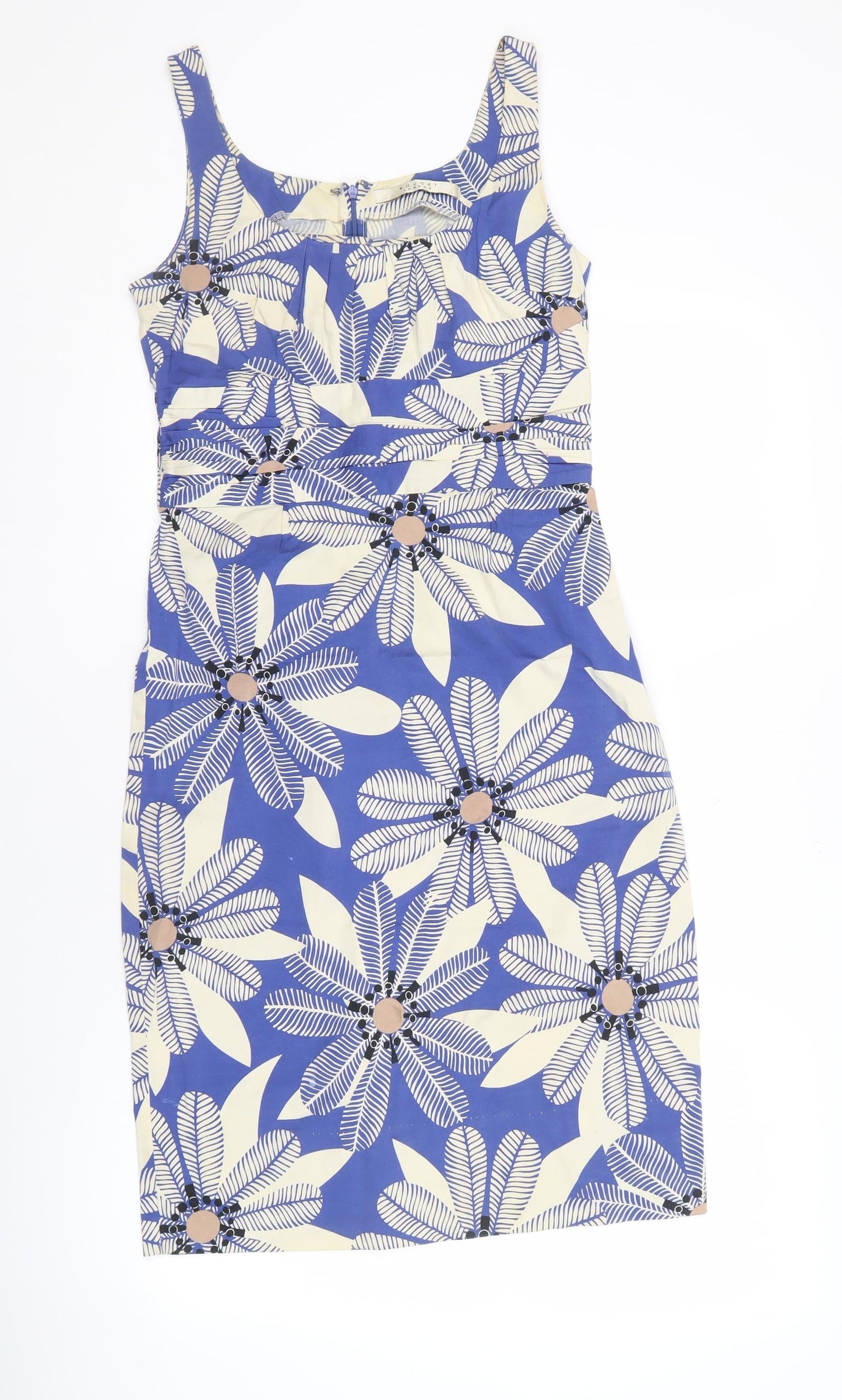 Nougat London Women's Blue Floral Sleeveless Dress, Size 1