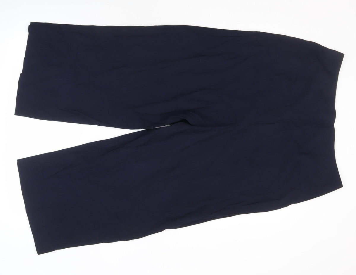 Next Women's Blue Wide-Leg Trousers Size 16