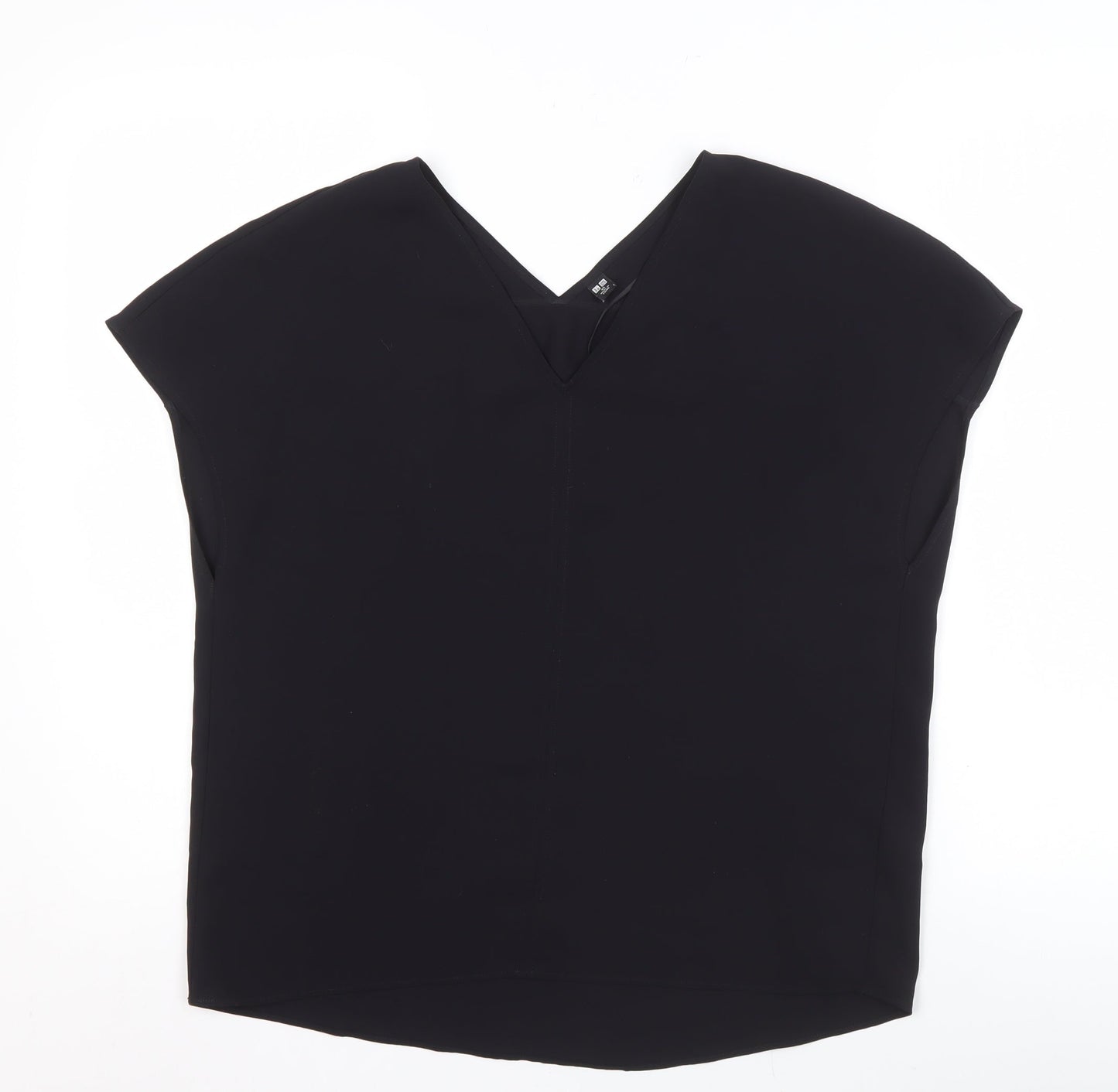 Uniqlo Women's Black XS V-Neck Basic Top