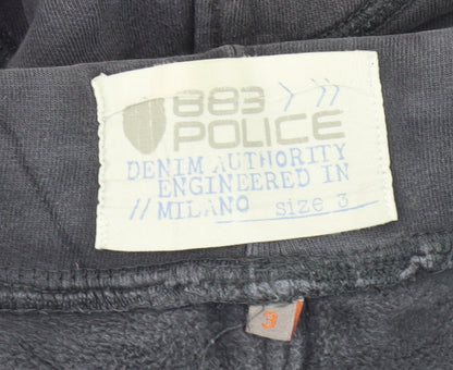 Brand and care label for Police Men's Black Jogger Tracksuit, size 3