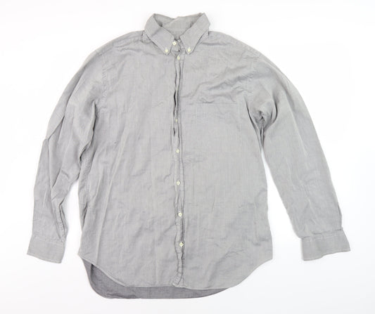 Giorgio Armani Men's Grey Long Sleeve Shirt, Size 16