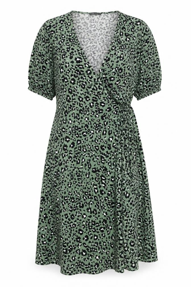 Marks & Spencer Women’s Green Animal Print Wrap Dress