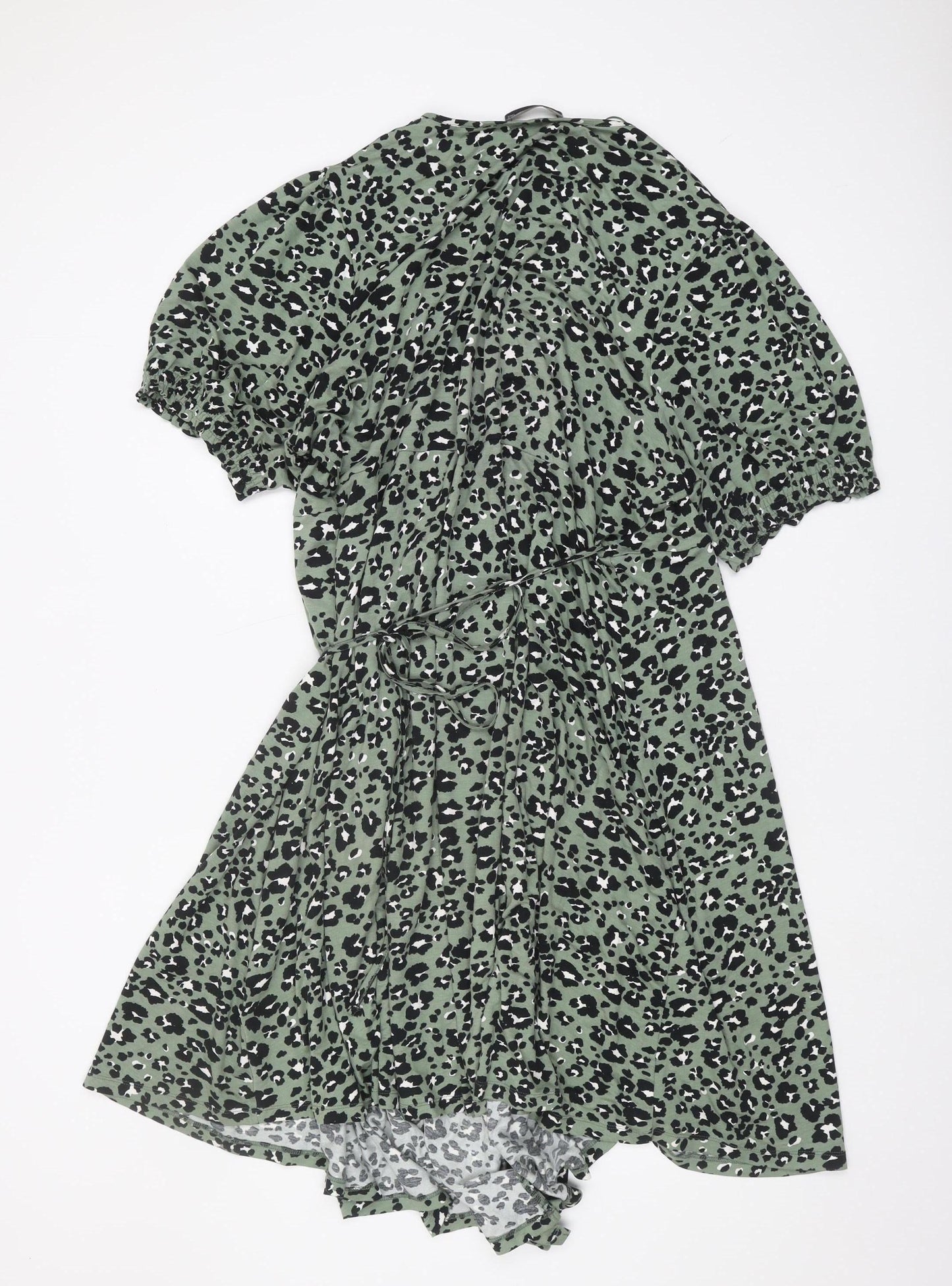 Marks and Spencer Women’s Green Animal Print Wrap Dress