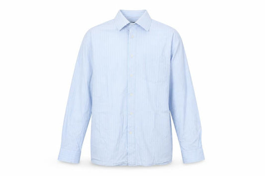 Park Avenue Men's Blue Striped Long Sleeve Shirt