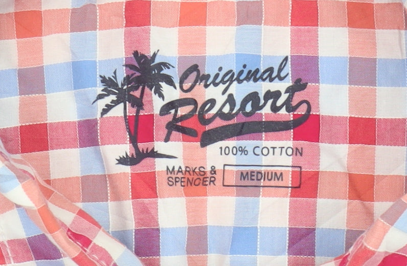 Marks and Spencer Men's Multicoloured Check Shirt - M