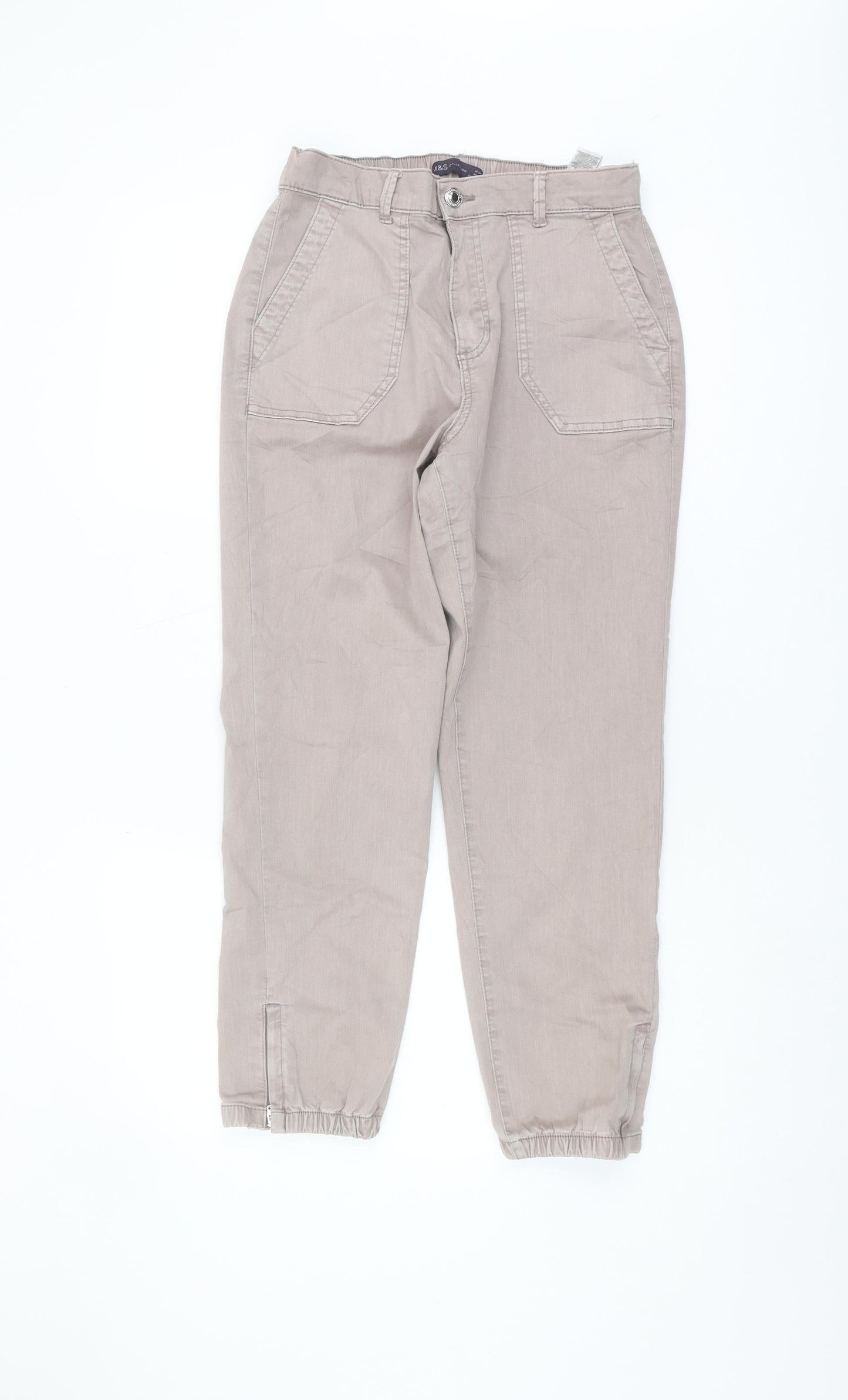 Marks and Spencer Women's Brown Jogger Trousers Size 10