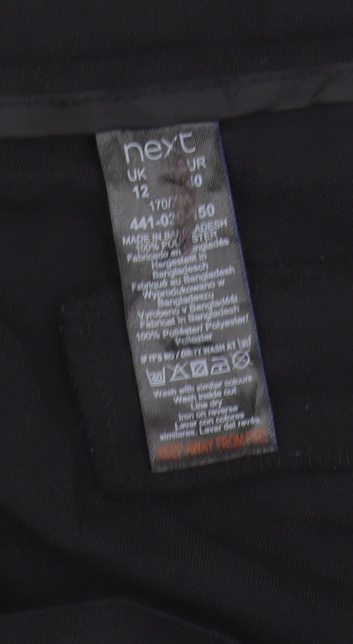 Next Women's Black Straight Trousers Size 12
