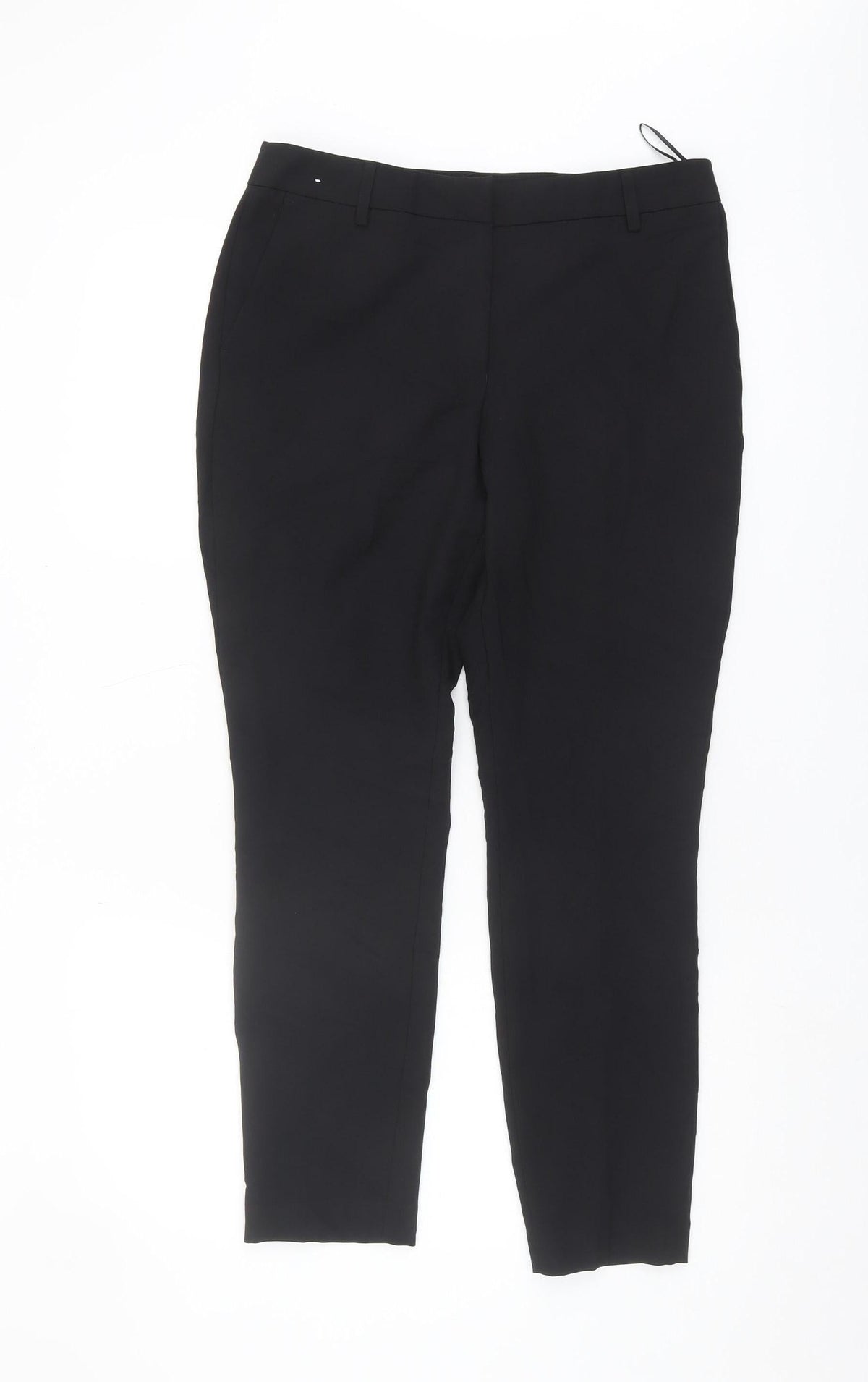 Next Women's Black Trousers Size 10 Regular Zip