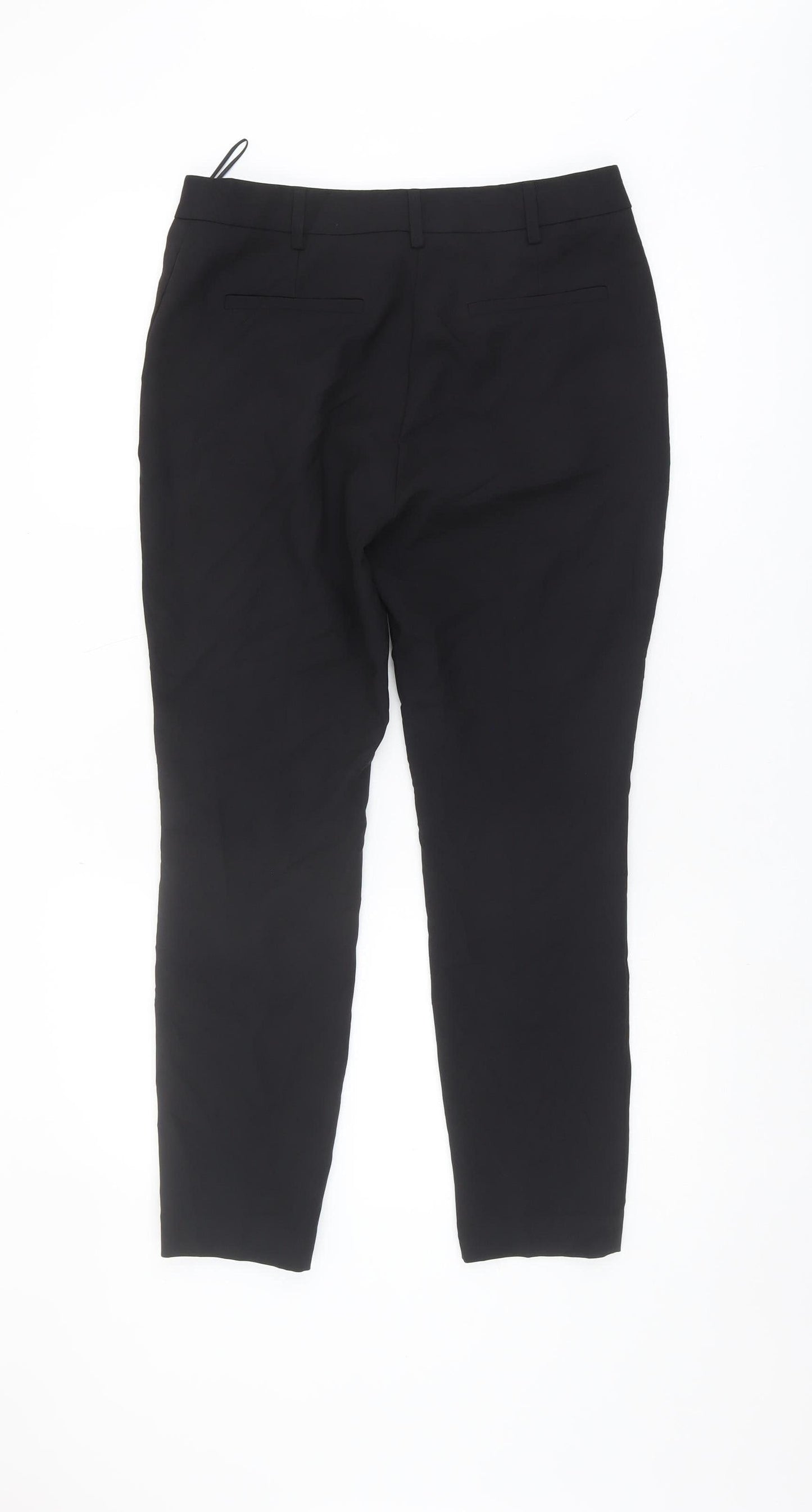 Next Women's Black Trousers Size 10 Regular Zip