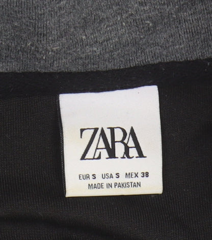 Zara Men's Grey Basic Jacket, Size S, Stand-Up Collar