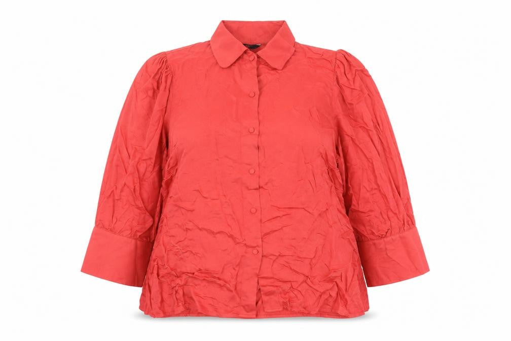 Next Women's Red Viscose Button-Up Blouse Size 20