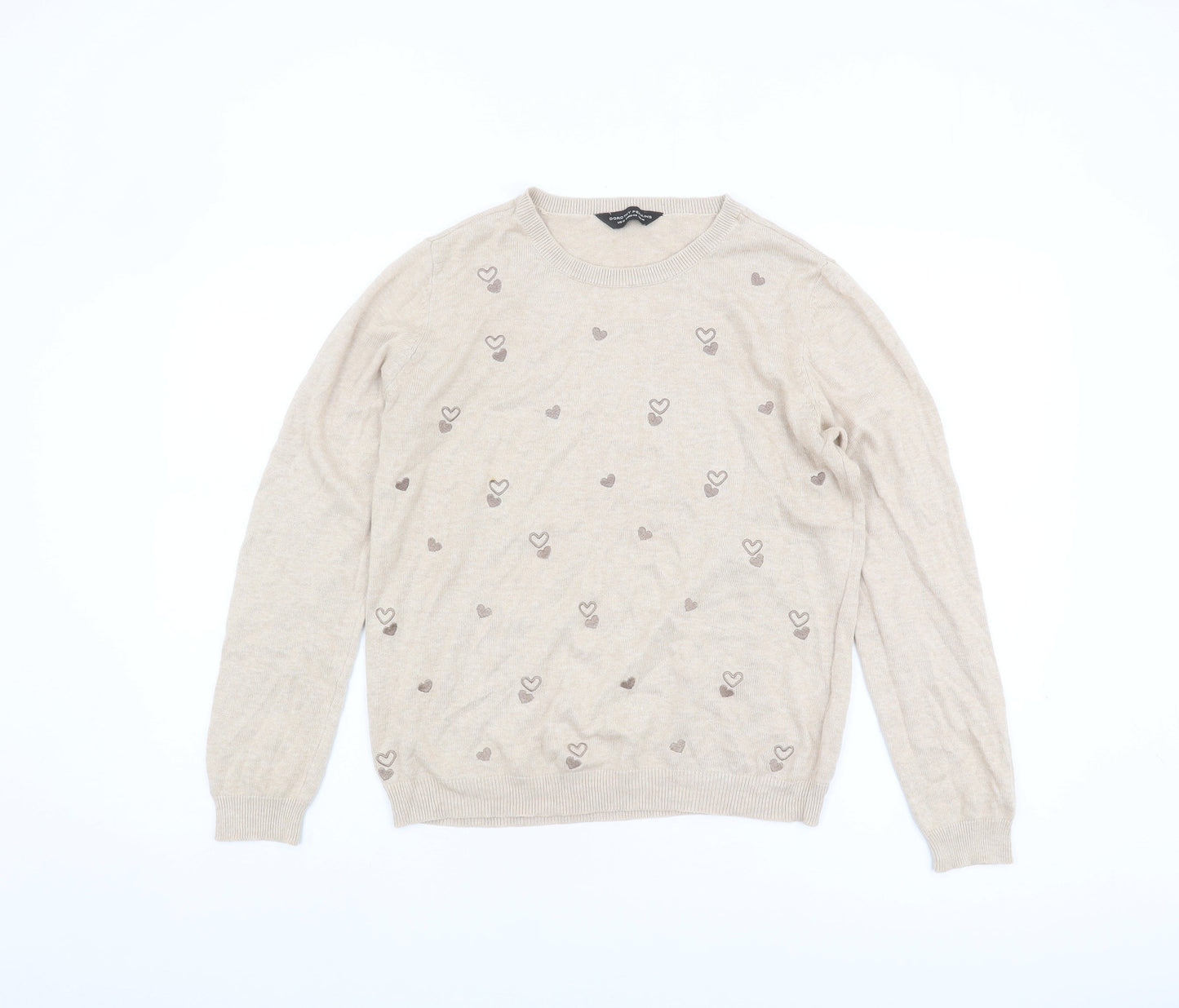 Dorothy Perkins Beige Crew Neck Long Sleeve Jumper