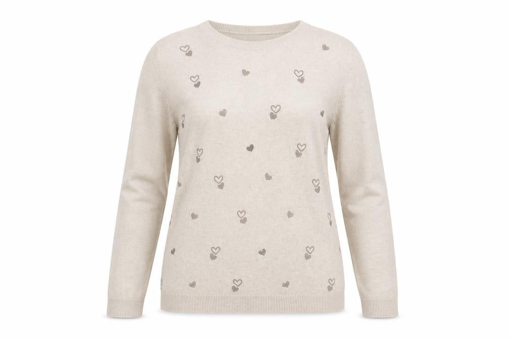 Dorothy Perkins Beige Crew Neck Long Sleeve Jumper
