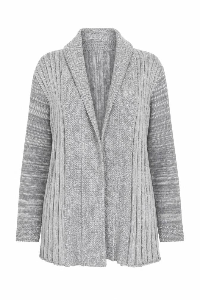 Glimpse Design Women's Grey Open Front Cardigan - S