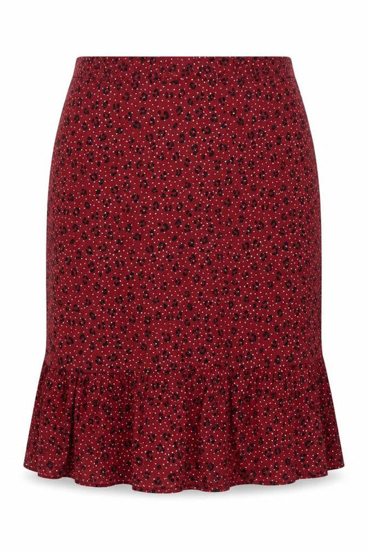 Bonmarché Women's Red Animal Print Skirt Size 16