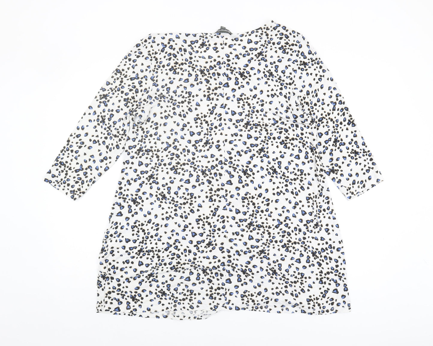Bonmarché Women's 3/4 Sleeve Animal Print Top