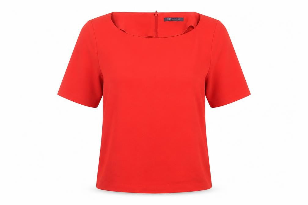 Marks & Spencer Red Women's Blouse Size 8