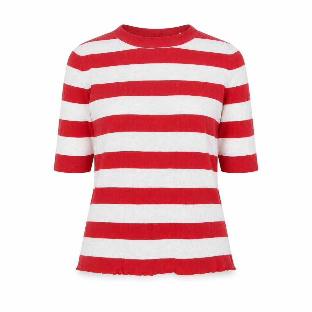 Kookai Women's Red Striped Pullover Jumper Size 8