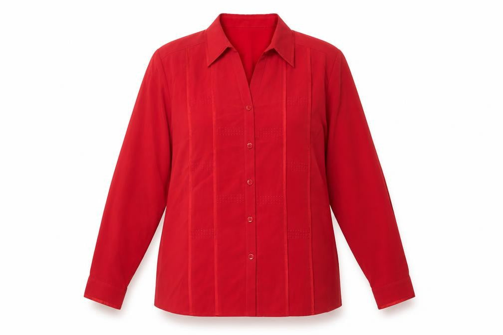 Alexon Women's Red Button-Up Shirt Size 16